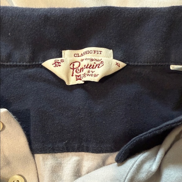 Original Penguin Men's Light Blue Polo with Navy Accents - Picture 5 of 5